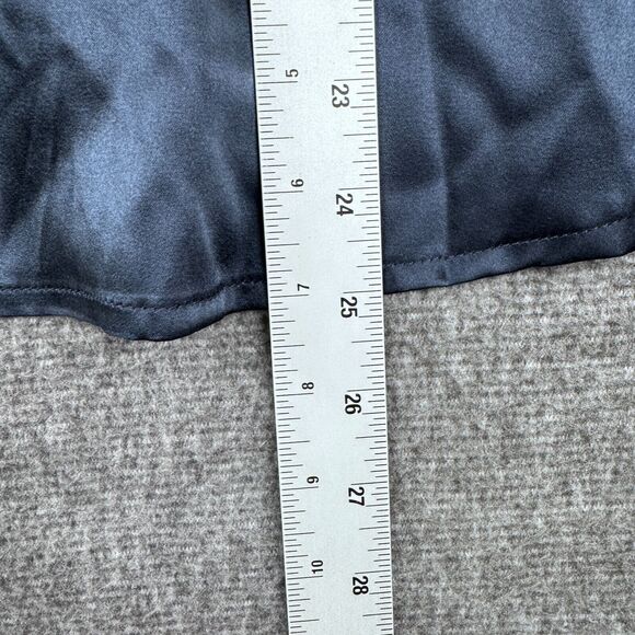 Luba‎ Cellini Silk Top Women's 10 Blue Button Casual Business Long Sleeve NWT - Picture 6 of 7